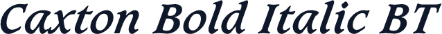 Caxton Bold Italic BT