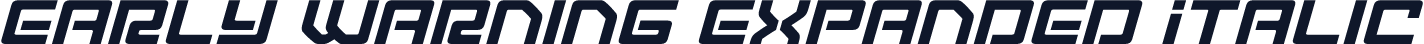 Early Warning Expanded Italic