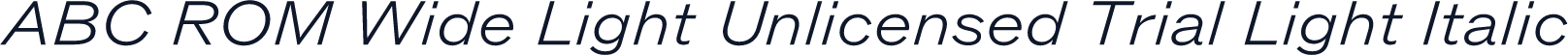 ABC ROM Wide Light Unlicensed Trial Light Italic