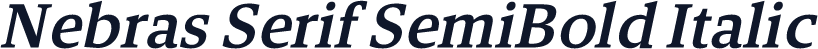Nebras Serif SemiBold Italic