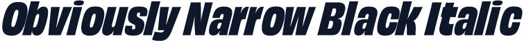 Obviously Narrow Black Italic