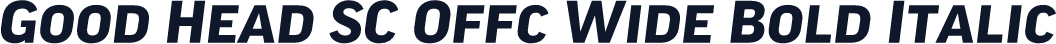 Good Head SC Offc Wide Bold Italic