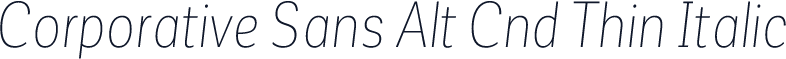 Corporative Sans Alt Cnd Thin Italic