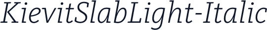 KievitSlabLight-Italic