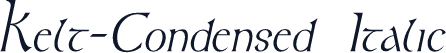 Kelt-Condensed Italic