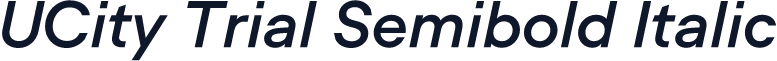 UCity Trial Semibold Italic