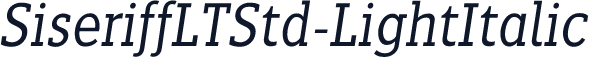 SiseriffLTStd-LightItalic