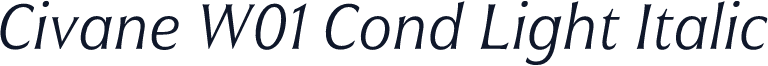 Civane W01 Cond Light Italic