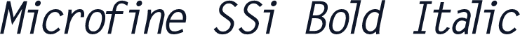 Microfine SSi Bold Italic