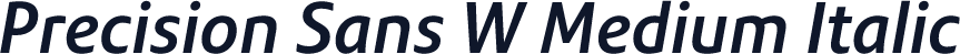 Precision Sans W Medium Italic