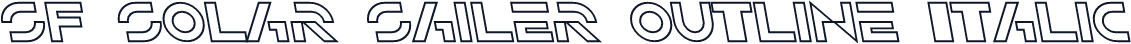 SF Solar Sailer Outline Italic