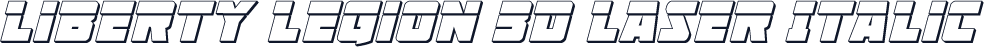 Liberty Legion 3D Laser Italic