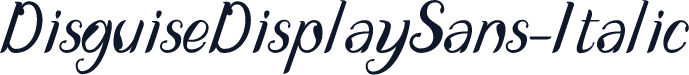DisguiseDisplaySans-Italic