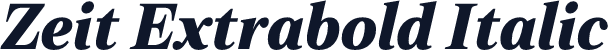 Zeit Extrabold Italic