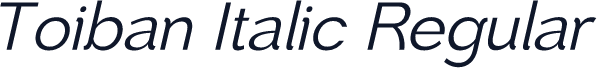 Toiban Italic Regular