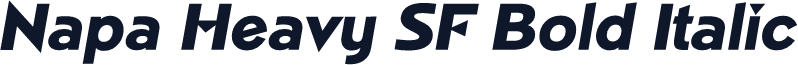 Napa Heavy SF Bold Italic
