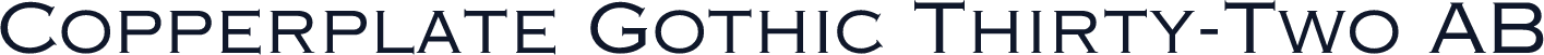 Copperplate Gothic Thirty-Two AB