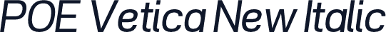 POE Vetica New Italic