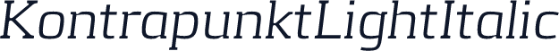 KontrapunktLightItalic