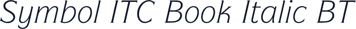 Symbol ITC Book Italic BT