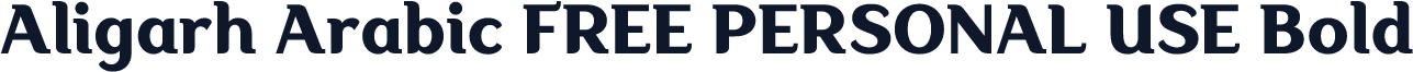 Aligarh Arabic FREE PERSONAL USE Bold
