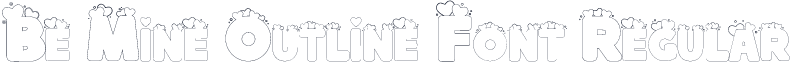 Be Mine Outline Font Regular