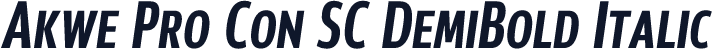 Akwe Pro Con SC DemiBold Italic