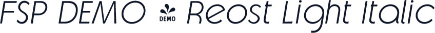 FSP DEMO - Reost Light Italic