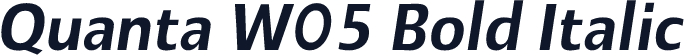 Quanta W05 Bold Italic