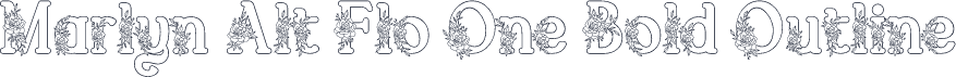 Marlyn Alt Flo One Bold Outline