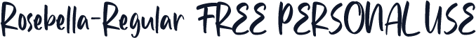 Rosebella-Regular FREE PERSONAL USE