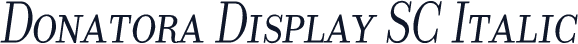 Donatora Display SC Italic