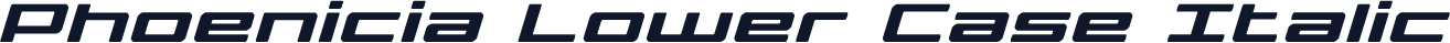 Phoenicia Lower Case Italic