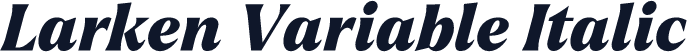 Larken Variable Italic
