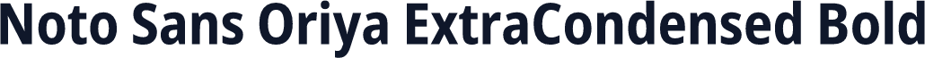Noto Sans Oriya ExtraCondensed Bold