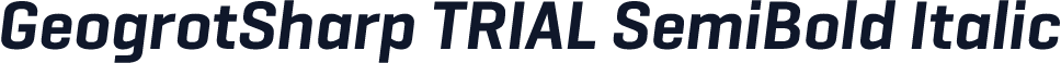 GeogrotSharp TRIAL SemiBold Italic