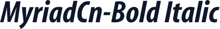 MyriadCn-Bold Italic
