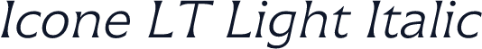 Icone LT Light Italic