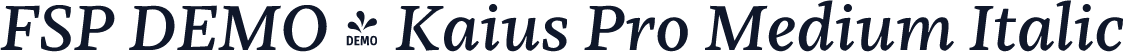 FSP DEMO - Kaius Pro Medium Italic