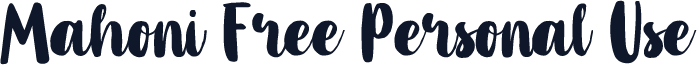 Mahoni Free Personal Use