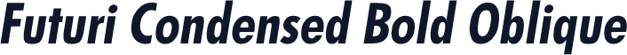 Futuri Condensed Bold Oblique