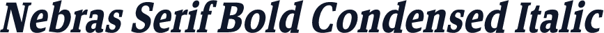 Nebras Serif Bold Condensed Italic