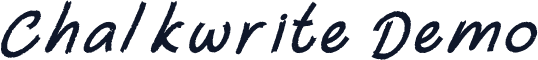 Chalkwrite Demo