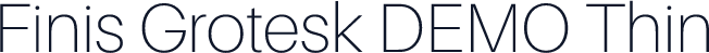 Finis Grotesk DEMO Thin