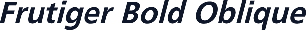 Frutiger Bold Oblique