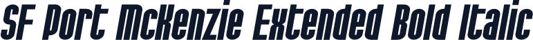 SF Port McKenzie Extended Bold Italic