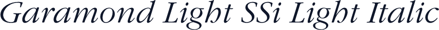 Garamond Light SSi Light Italic