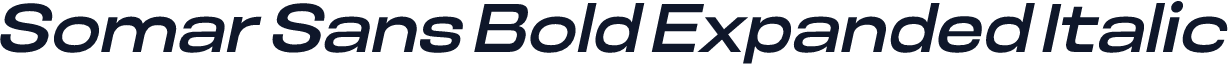 Somar Sans Bold Expanded Italic