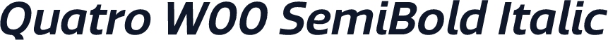 Quatro W00 SemiBold Italic