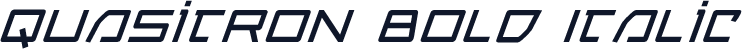Quasitron Bold Italic